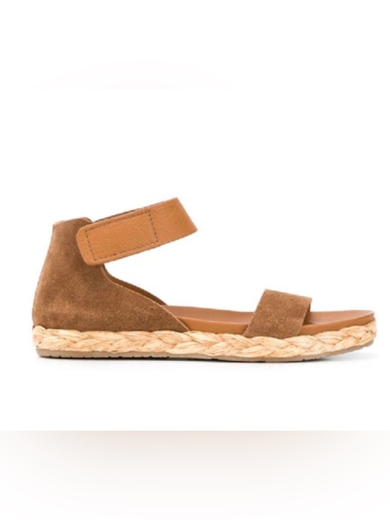 Pedro Garcia Shoes - PEDRO GARCIA 40.5 JAIDA SANDAL suede leather w raffia cork sole trim comfort